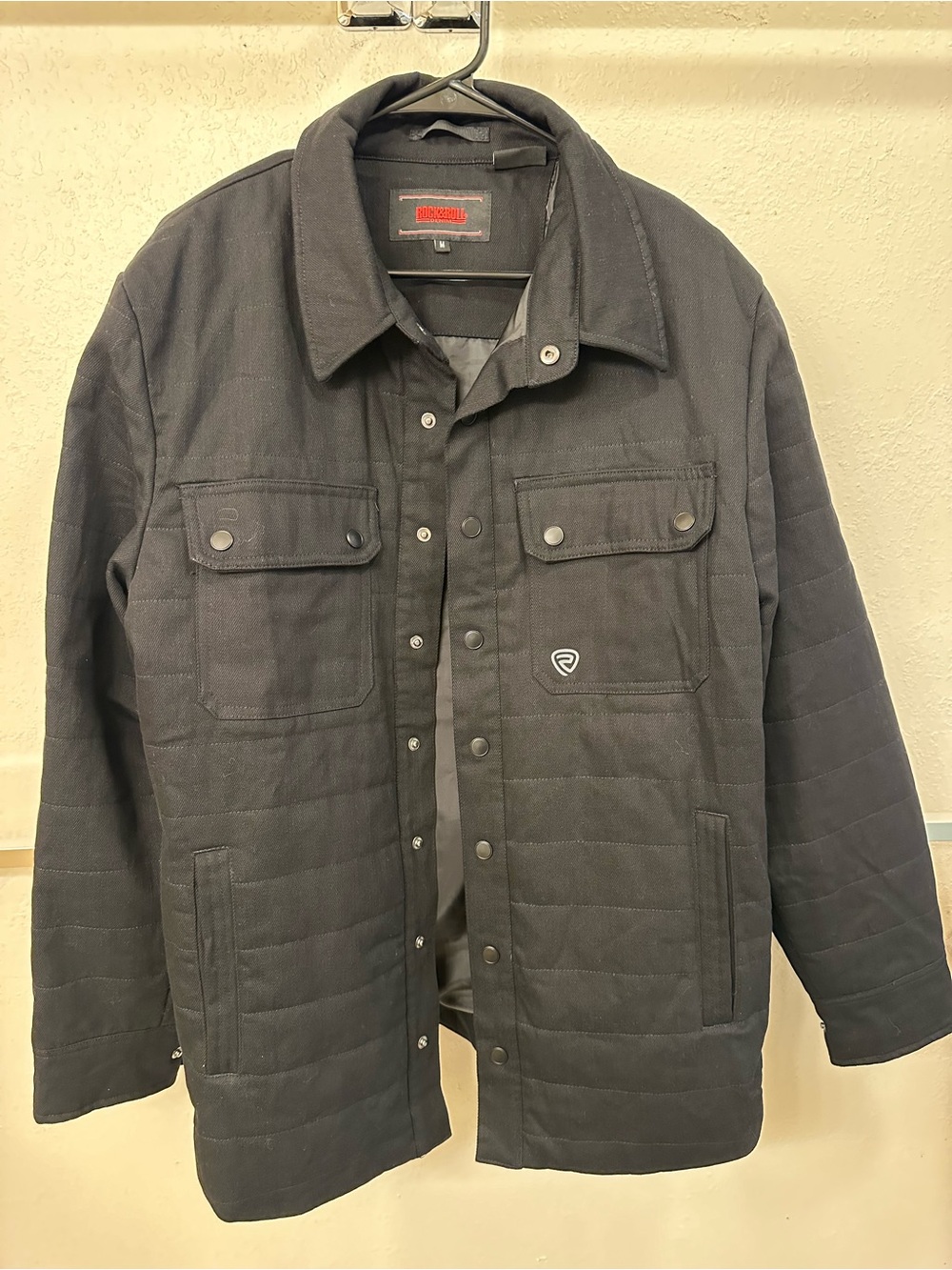 Insulated Quilted Work Jacket - Black